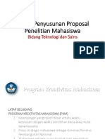 Teknik Penyusunan Proposal PKM-P