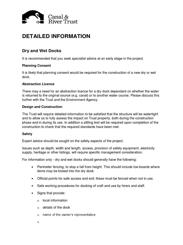 Detailed Information Dry and Wet Docks PDF