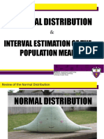 Normal Distribution & Interval Estimation of Population Mean