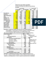 Practice 6 Consolidated Statement One Year After Acquisition