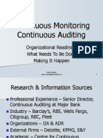 Continuous Monitoring Continuous Auditing: Organizational Readiness What Needs To Be Done Making It Happen
