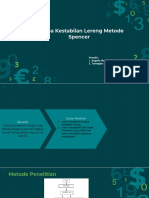 Analisa Kestabilan Lereng Metode Spencer: Peneliti: 1. Angelia Rachel Ludong 2. Turangan A. E, Saartje Monintja