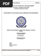 Digital Electronics Laboratory Manual 17ECL38: Avalahalli, Doddaballapur Road Yelahanka, Bengaluru-560064