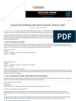 01 Contoh Soal Psikotes Dan Kunci Jawaban Terbaru 2017 PDF