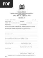 Leaving Certificate Form