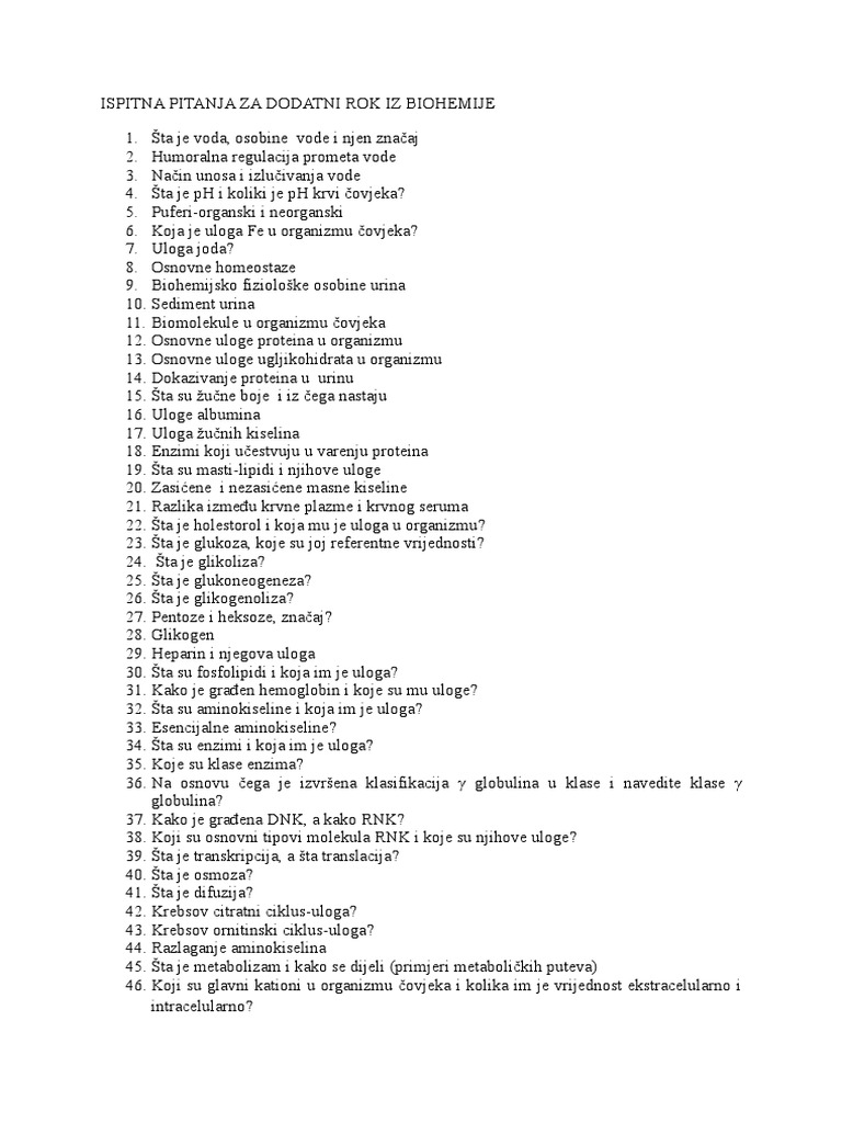 Biohemija | PDF
