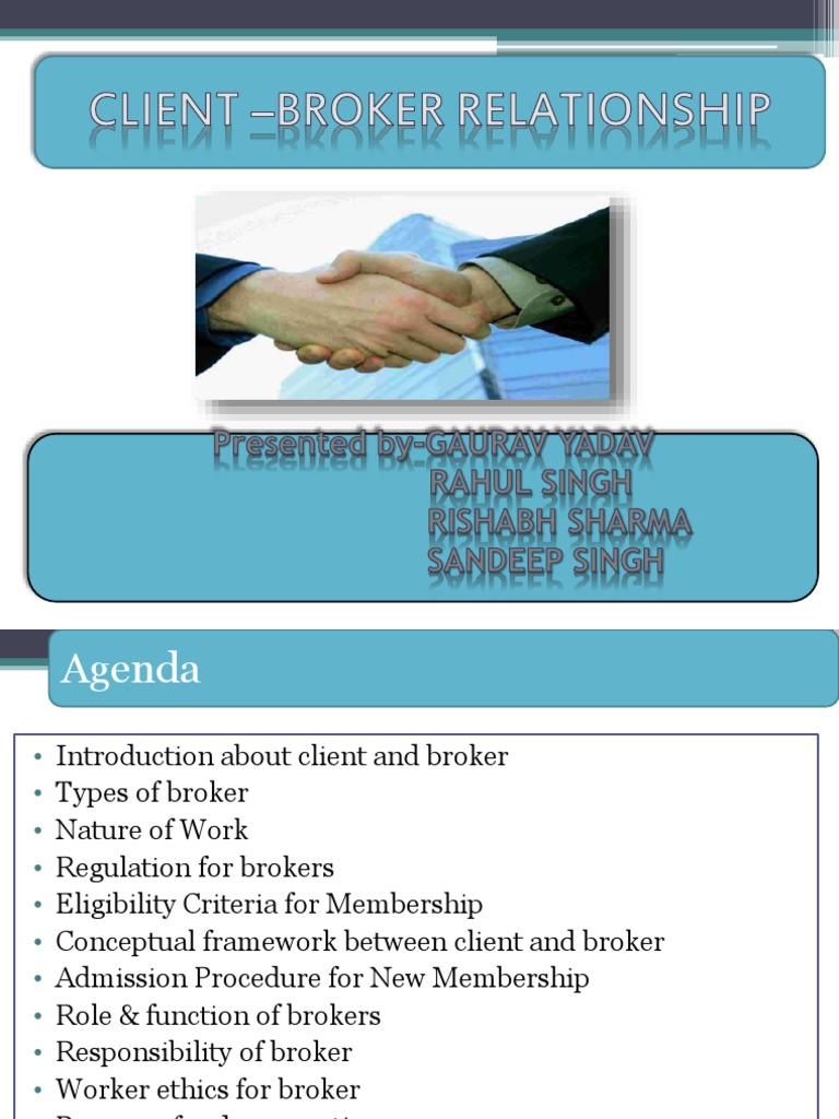 Client Broker Relationship | PDF | Stockbroker | Securities (Finance)
