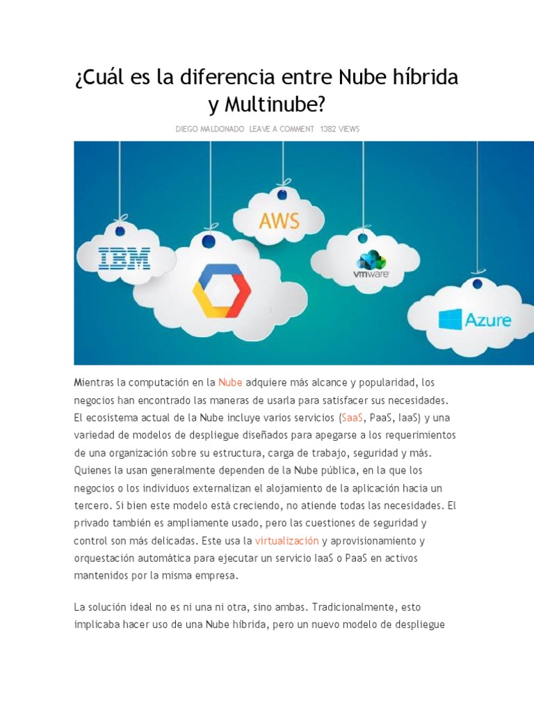Cuál Es La Diferencia Entre Nube Híbrida y Multinube | PDF ...