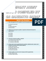 Company Audit MCQs - Sanidhya Saraf