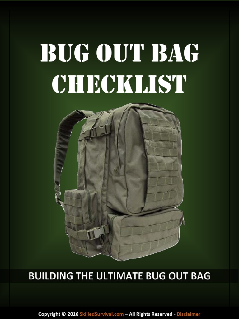 Bug Out Bug Out Bag Checklist V3 PDF | PDF | Survival Skills | Wound