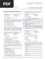 Acid Base and Salt: 1. Objective Questions