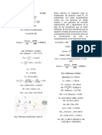 PL (AC) = 4W RL=10: π = 569.13mA Pnc= n= *100% = 62.83%