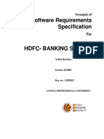 HDFC Banking System Synopsis