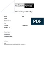Assignment Cover Page Online