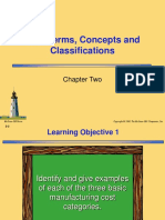 Cost Terms, Concepts and Classifications: Chapter Two