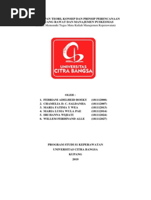 Untuk Memenuhi Tugas Mata Kuliah Manajemen Keperawatan
