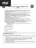 Conceptual Document Assignment Cover: Complete The Following