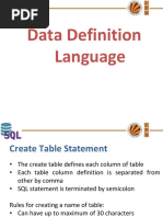 Data Definition Language