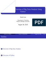 Lecture 1: An Overview of Big Data Analysis Using Python: Kevin Lee