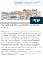 Vanesa Sierra Photography Food and Recipes Tallarines Con Verduras, Receta China PDF