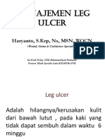 Manajemen Leg Ulcer: Haryanto, S.Kep, NS, MSN, WOCN