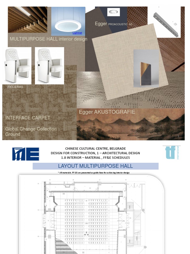 Multipurpose Hall Design for Belgrade Center | PDF | Interior Design ...
