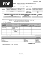 Sworn Statement of Assets, Liabilities and Net Worth