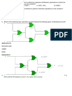 Boolean Logic and Digital Circuits Multiple Choice Questions