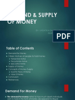 Demand and Supply of Money