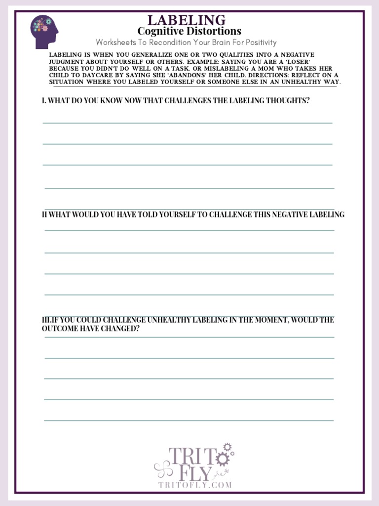 Challenging Negative Labeling Worksheets | PDF