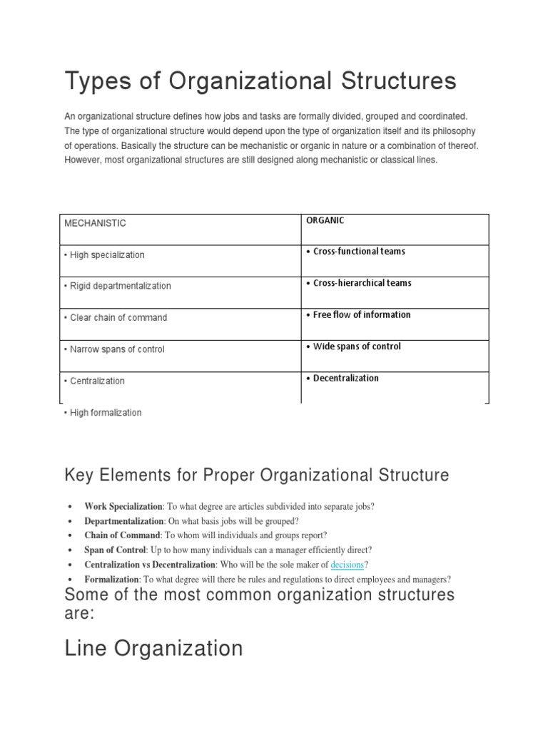 Organizational Structures Guide | PDF | Goal | Organizational Structure