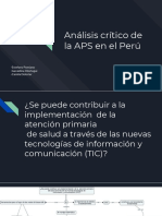 Análisis Crítico de La APS en El Perú