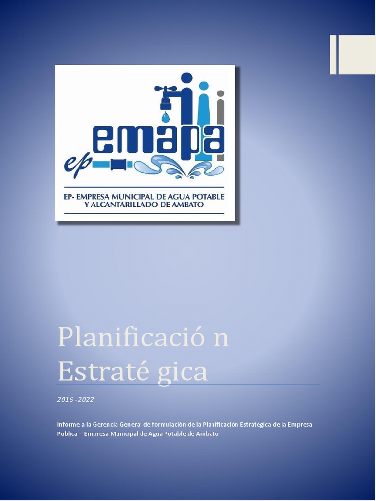 353721065 Plan Estrategico 2016 2022 Emapa Planificacion