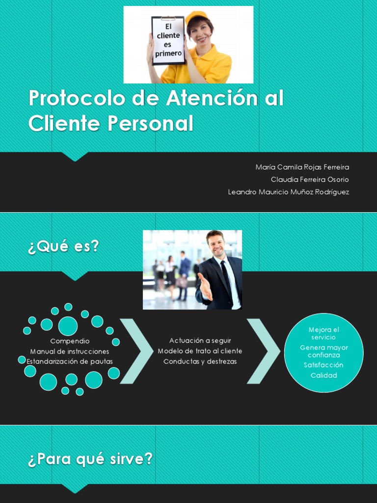 Protocolo de Atención Al Cliente Personal | PDF | Servicio al Cliente ...