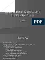 Valvular Heart Disease and The Cardiac Exam