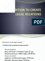 Intention To Create Legal Relations Contract Law