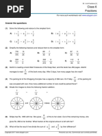 Class 4 Fractions: Answer The Questions | PDF | Fraction (Mathematics ...