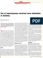 use of transcutaneal electrical nerve stimulation in dentistry