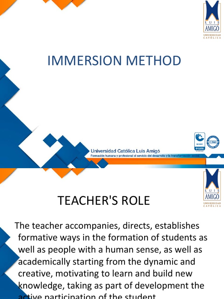 Immersion Method PDF