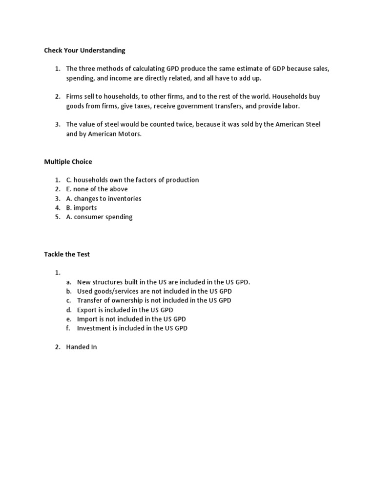 Check Your Understanding | PDF | Finance & Money Management