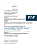 Automobile Engine Performance Analysis Using Regression Technique