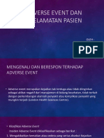 Adverse Event Dan Keselamatan Pasien: Kelompok 8