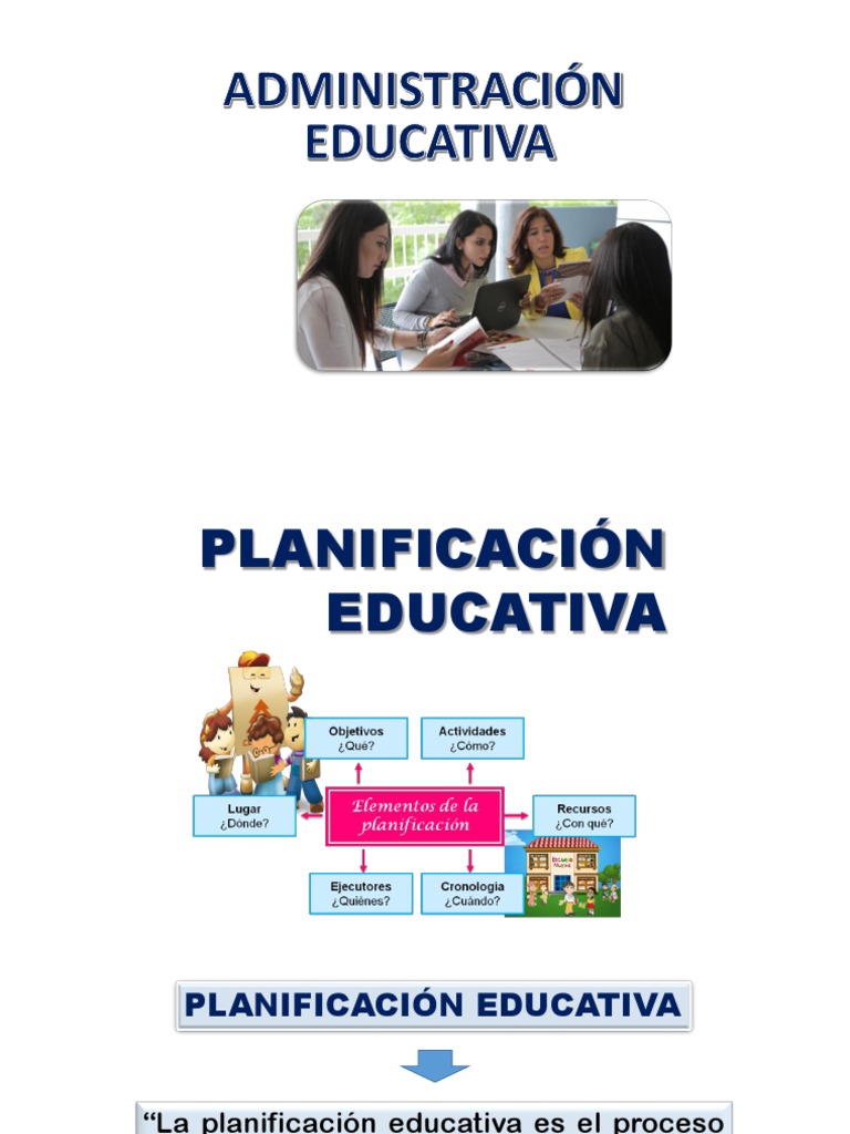 Elementos de la Planificación Educativa | PDF | Planificación | Plan de ...