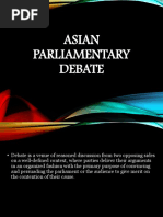 Parliamentary Debate Format