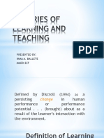 Theories of Learning and Teaching