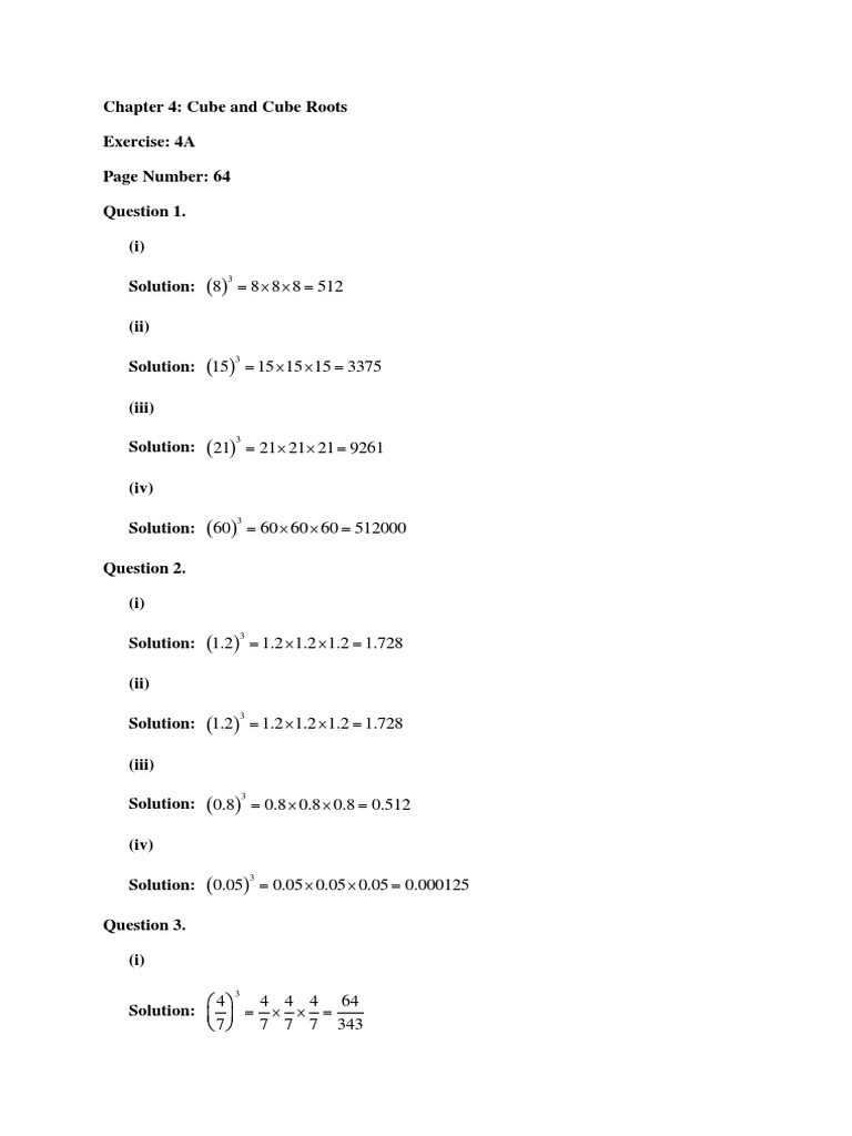 Chapter 4 Cubes And Cube Roots Pdf Prime Number Ring Theory