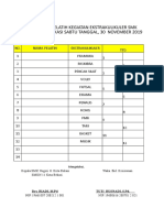 Daftar hadir pelatih ekstrakurikuler SMK Bekasi