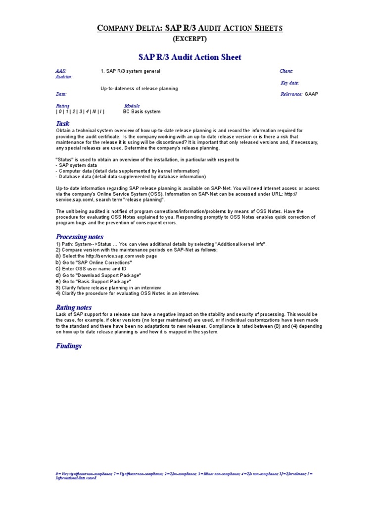 SOX Audit SAP Basis Test Controls PDF