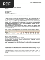 Competent Person Statement - Robert Spiers - Annual Mineral Resource Statement - Porphyry