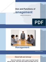 Definition and Functions Of: Management